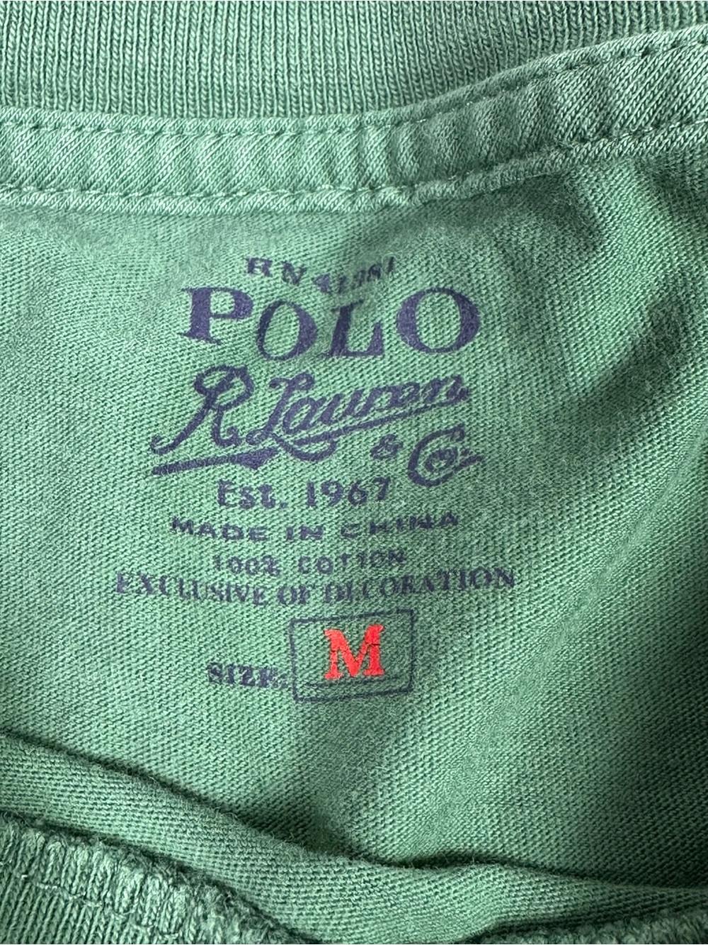 Polo Ralph Lauren Men’s Long Sleeve Pocket T Shirt in Green Medium M - Picture 5 of 6